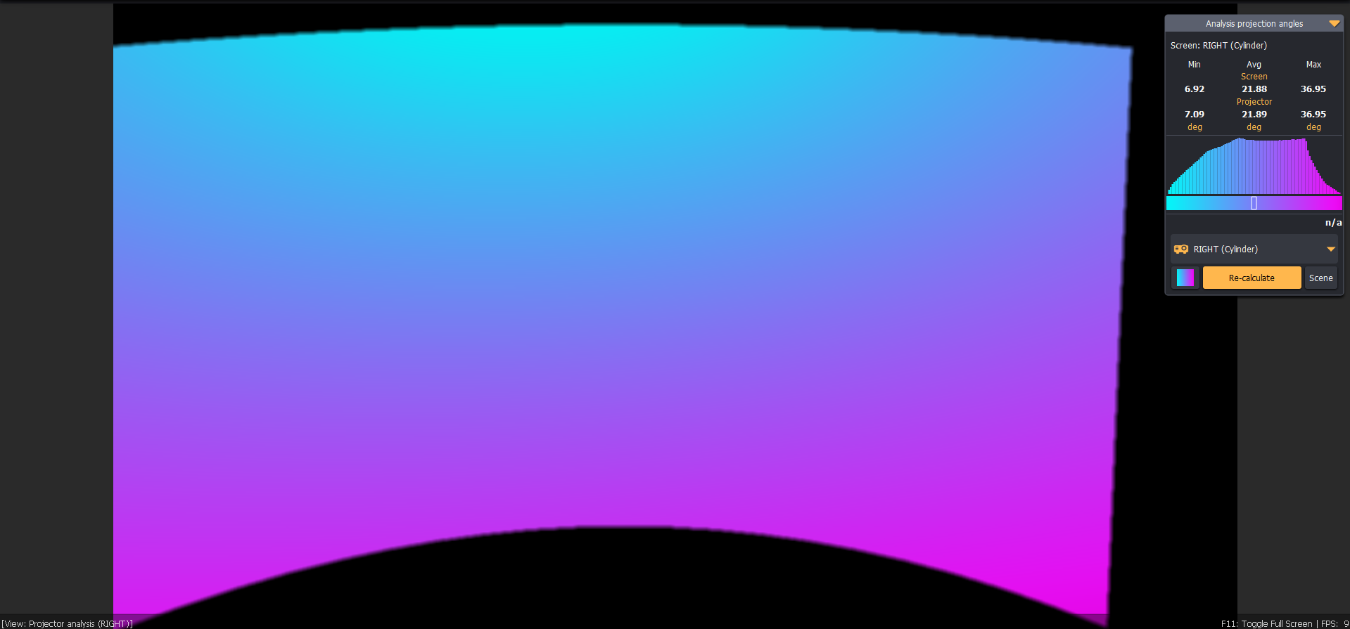 Projection angles