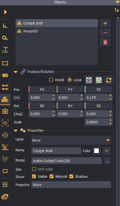 Object configuration UI