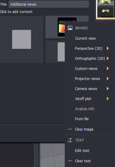 PDF cell menu